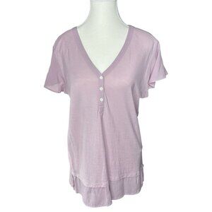 Vince Camuto Women's NWT Lilac Monet Lily Mystic Blooms Flutter Sleeve Top M/C38